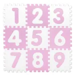 Sunta Antibacterial EVA Foam Puzzle Numbers Baby Play mat - Pink