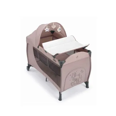 Cam Travel Cot Daily Plus Teddy  - Beige