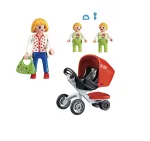 Playmobil City Life Mother with Twin Stroller