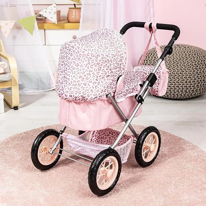 Bayer Design Dolls Trendy Pram  Pink & Animal Print