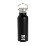 Ecolife Black Thermos 500ml | Bamboo lid