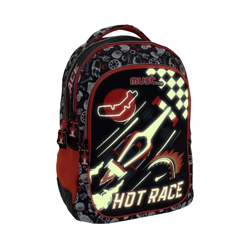 School Backpack Must Hot Race Glow in the Dark with 3 cases