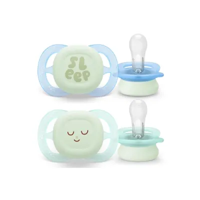 Philips Avent Ultra Start Nighttime Pacifier Green/Blue 0-2M