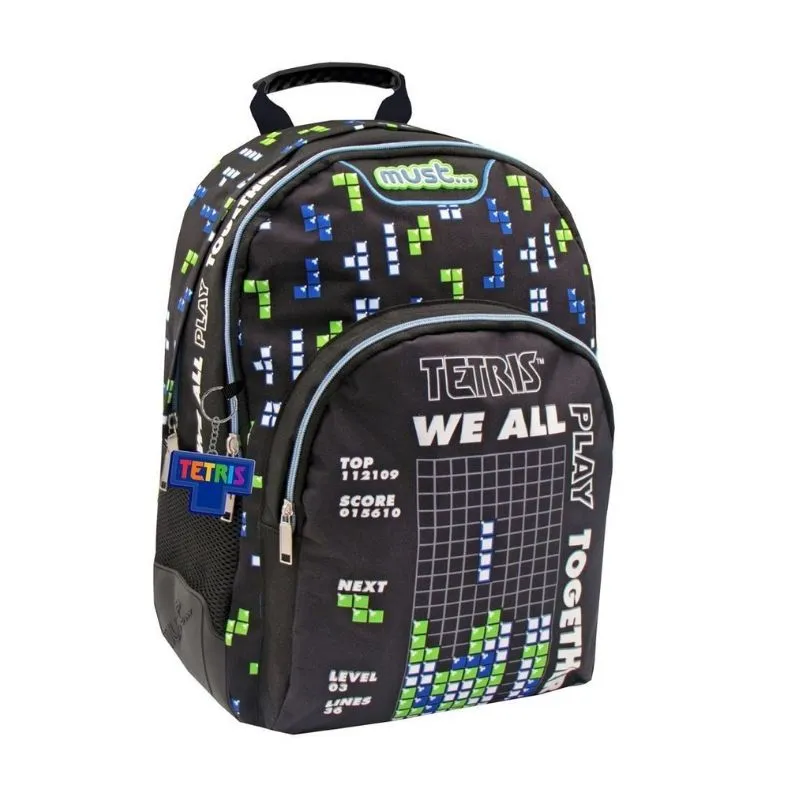 School Backpack Tetris Must with 3 cases