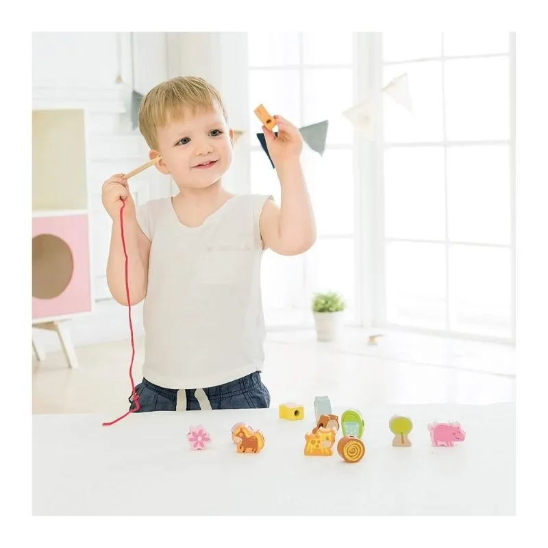 Classic World Toys Wooden Beading Beads Farm