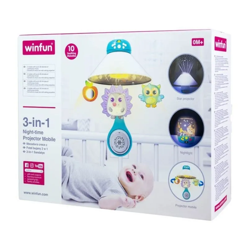 Winfun 3-in-1 Nighttime Projector Mobile