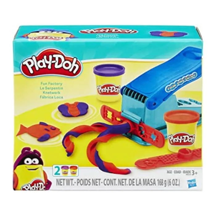 Play-Doh Basic Fun Factory Shape Making Machine with 2 Non-Toxic Play-Doh Colors