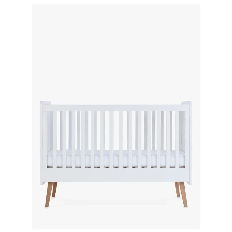 Silver Cross Brighton Cotbed, White/Natural