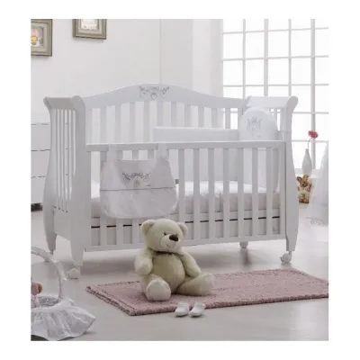 ItalBaby Romantic White Baby Cot
