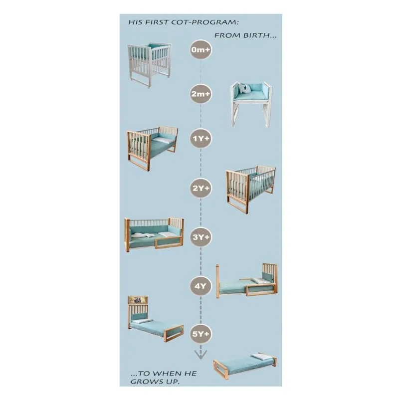 Italbaby Infinito Cot Natural White