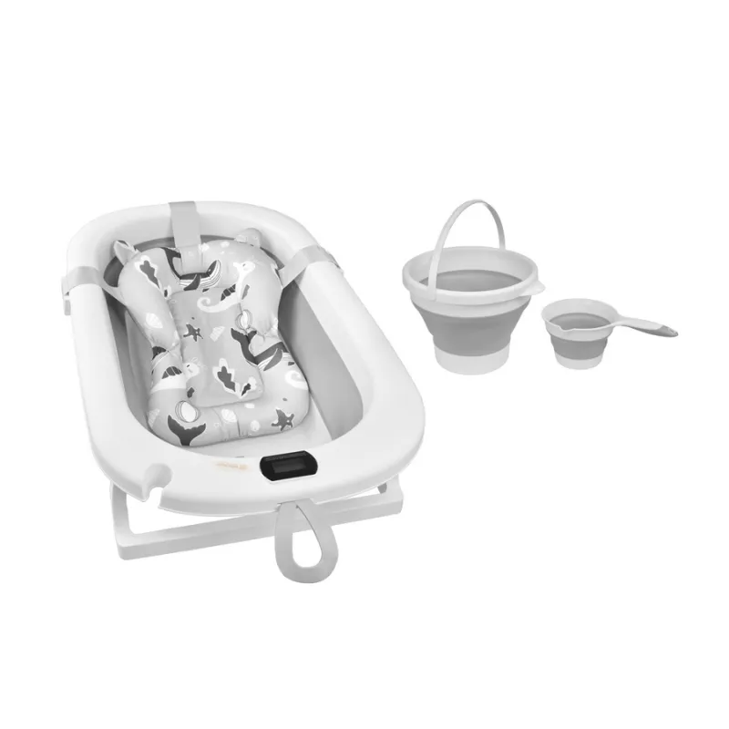 Bebe Stars Folding Bath Foldy Set with Thermometer and Accessories