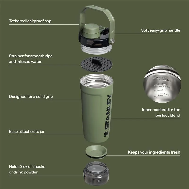Stanley The Activate Shaker Bottle 0.6L | 20 OZ , Dried Pine