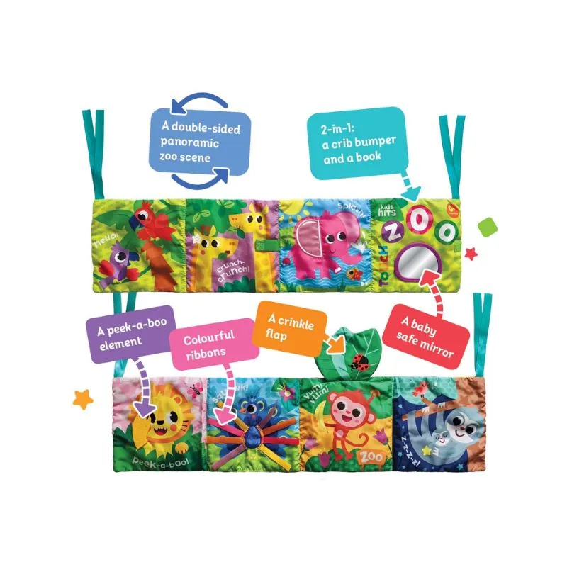 Kids Hits Touch Zoo Crib Bumper