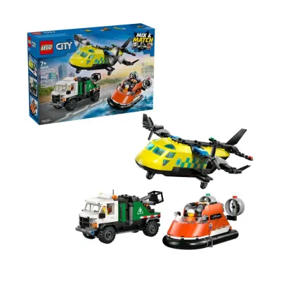 Lego Airplane, Service Truck & Hovercraft Remix