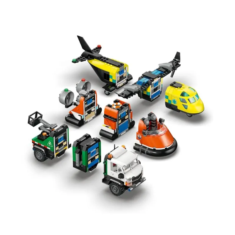 Lego Airplane, Service Truck & Hovercraft Remix