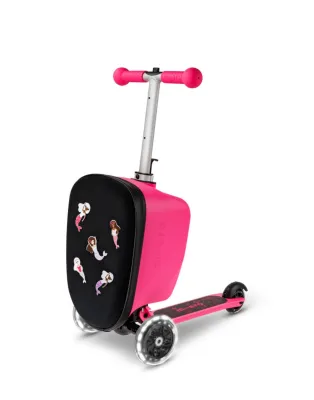Micro Junior Patch & Play Luggage Scooter , Pink