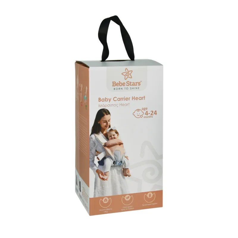 Bebe Stars Baby Carrier Heart Air Max Grey