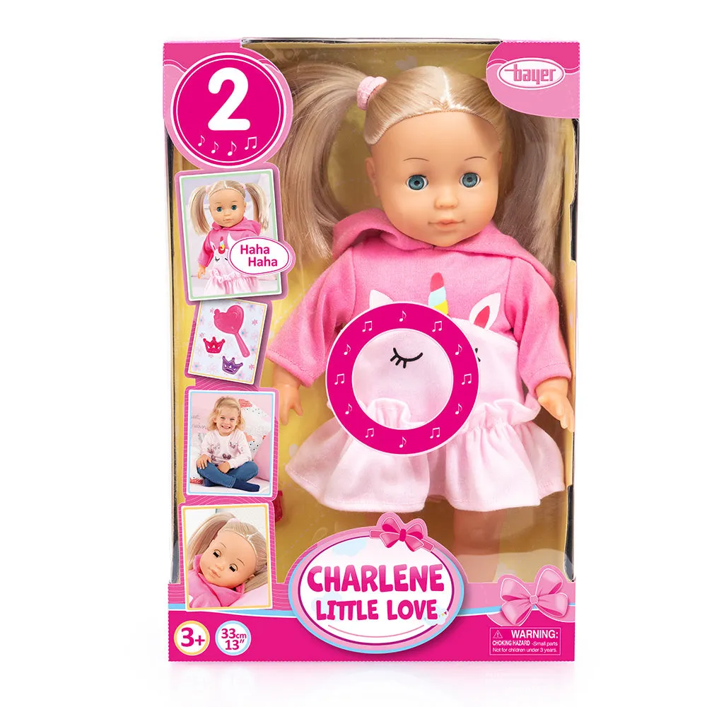 Bayer Design Dolls  Charlene Little Love 33cm Doll With Sounds.