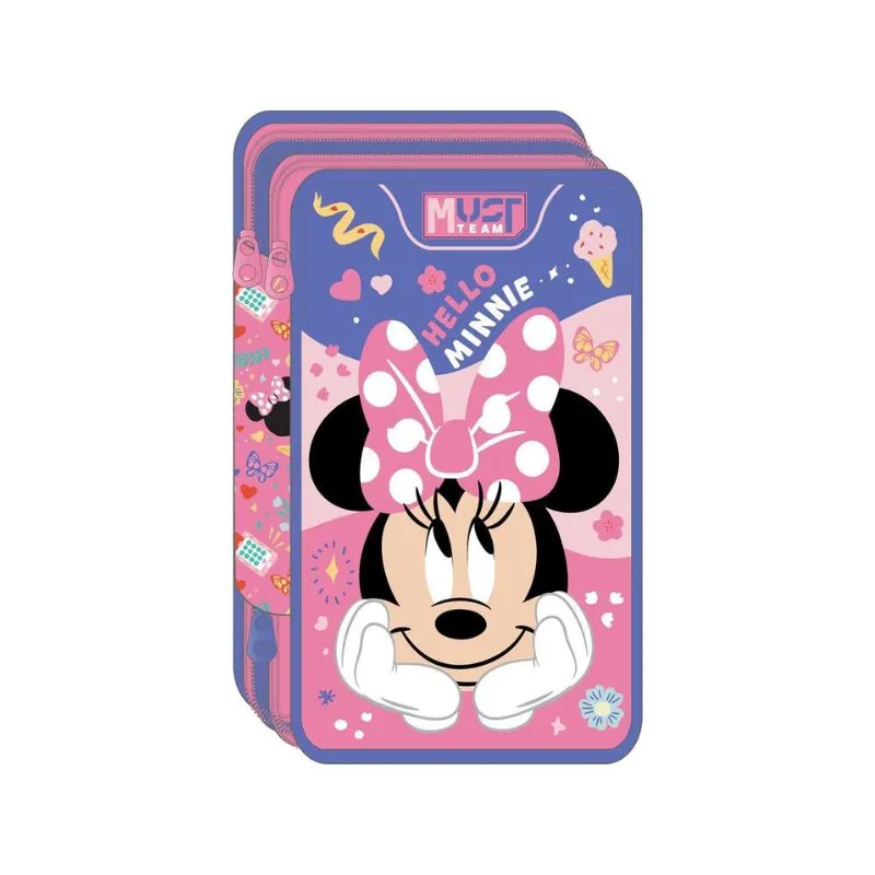 Must Team Disney Minnie Mouse Forever Besties Triple Pack School Pencil Case