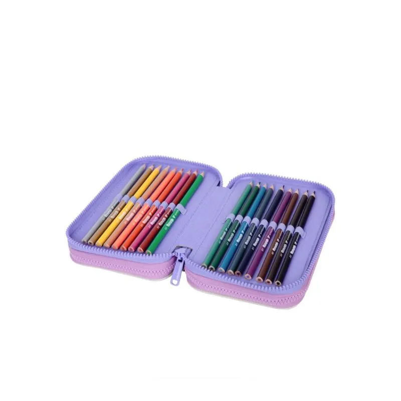 Double pencil case with equipment CoolPack Jumper 2 White Bunny