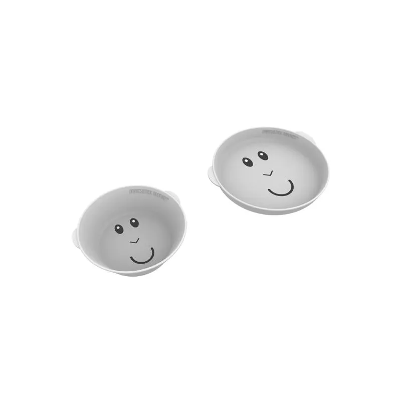 Matchstick Monkey Plate and Bowl Set - Grey