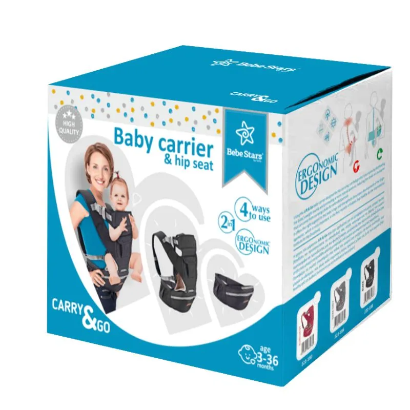 Bebe Stars Baby Carrier Carry & Go Black