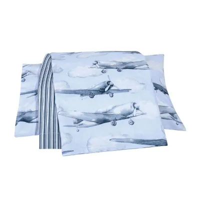 Greenwich Polo Club Bed Baby Sheets Sets - Plane