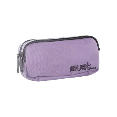 Eco Friendly Pencil Case Must Monochrome rPET Fluo Green with 2 zippers