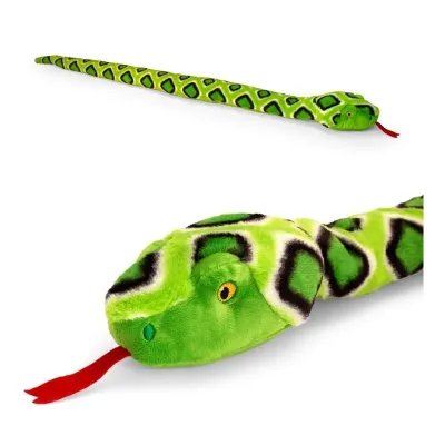 Keel Toys knuffel Snakes 4 Asstd -Keeleco 100cm - Green