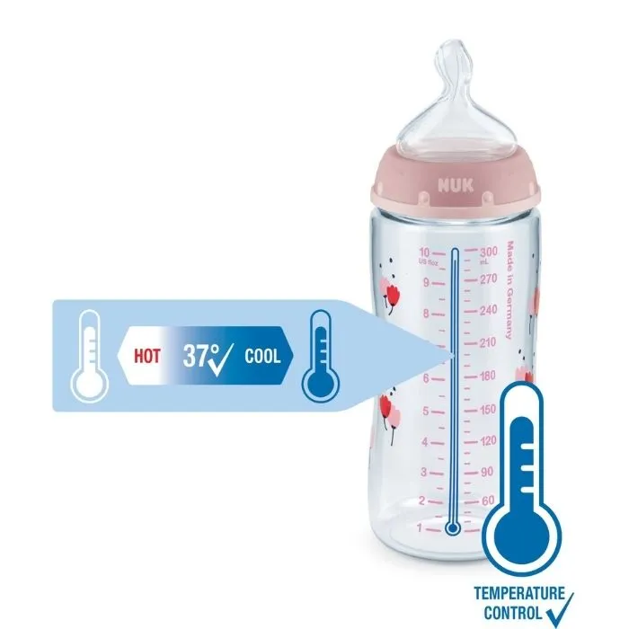 NUK First Choice+ Peppa Pig Pink baby bottle with Temperature Control 6-18M
