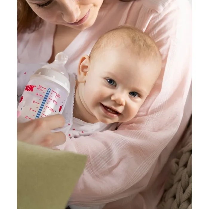NUK First Choice+ Peppa Pig Pink baby bottle with Temperature Control 6-18M
