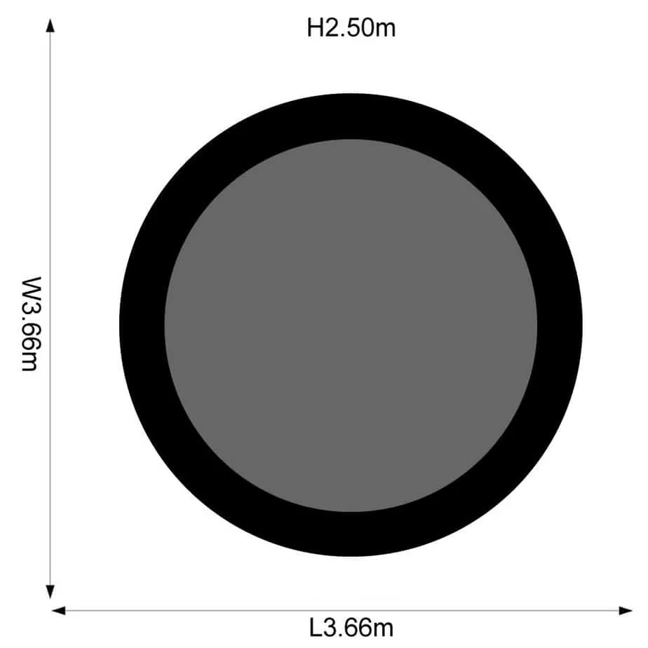 Plum Magnitude Trampoline and 3G Enclosure - 12FT