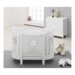 ItalBaby Oval Love Cot White