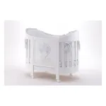ItalBaby Oval Love Cot White