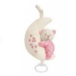 Keel Toys Soft Plush Musical Bear on Moon Pink