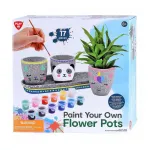 PlayGo Paint your own Cement Flower Pots, 17 pcs