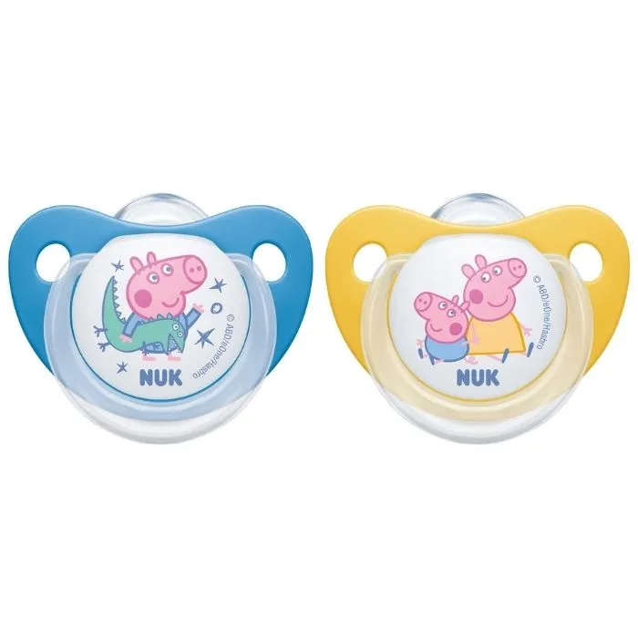 NUK Disney Peppa Pig Soothers Trendline Silicone 18-36m