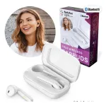 Bluetooth True Wireless Earbuds with Charging Case - White