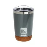 Eco Life - Light Gray (cork bottom) coffee thermos 370ml |