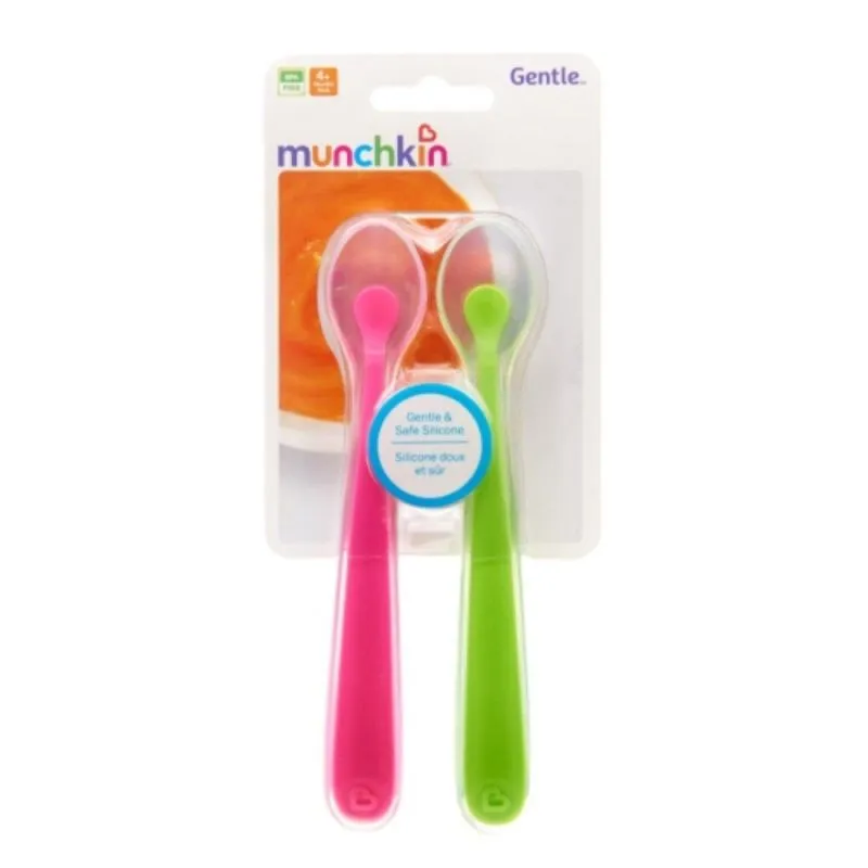 Gentle Silicone Spoons 2 Pack Pink