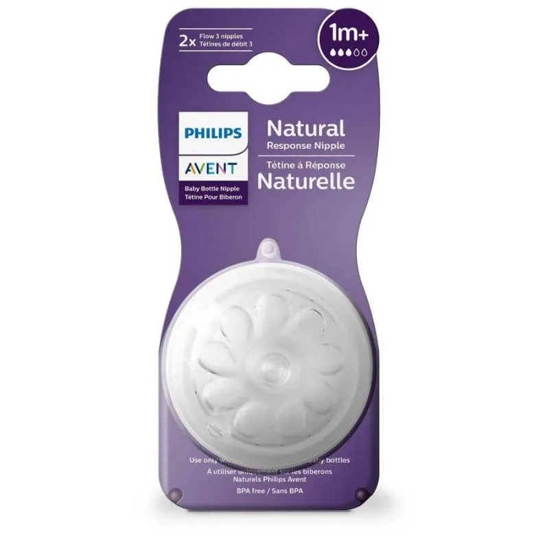 Philips Avent Natural Response Anti-colic teats with Flow 3 teats