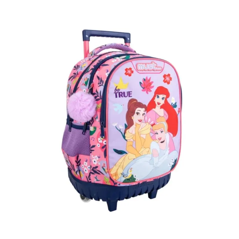 School Trolley Backpack Disney Princess Be True Must 3 Cases
