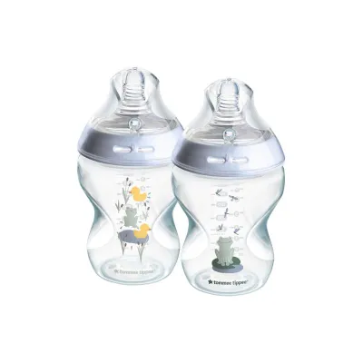 Tommee Tippee Natural Start Decorated Pond Boy Bottle 2X 260ml