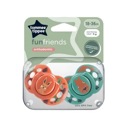 Tommee Tippee Fun Friends Orthodontic Soothers 18-36m