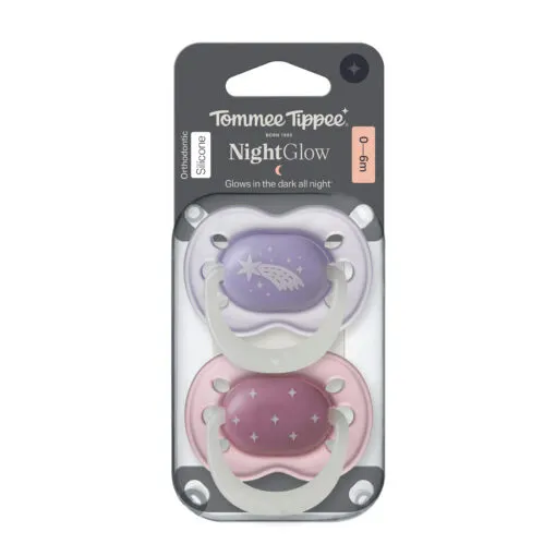Tommee Tippee Night Time Soother 0-6m 2pk