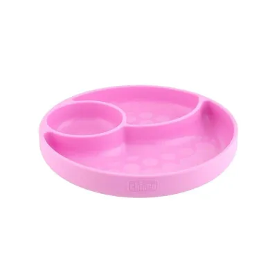 Chicco Plate with partitions PINK 12M+