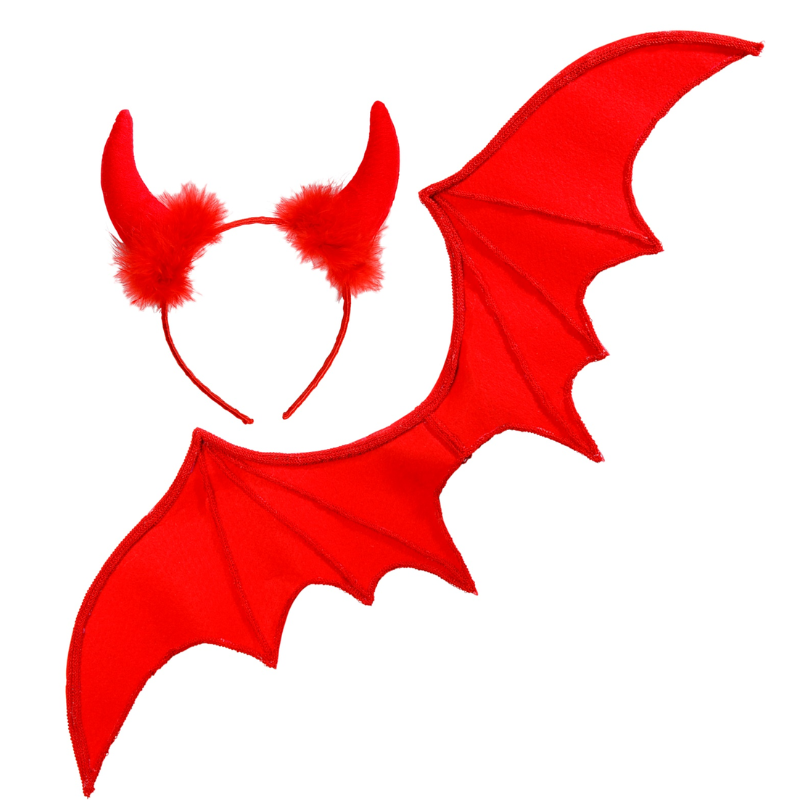 Devil Red dress-up set - wings, horns