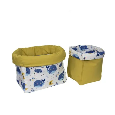 Bebestars Set storage baskets 2pcs Whale