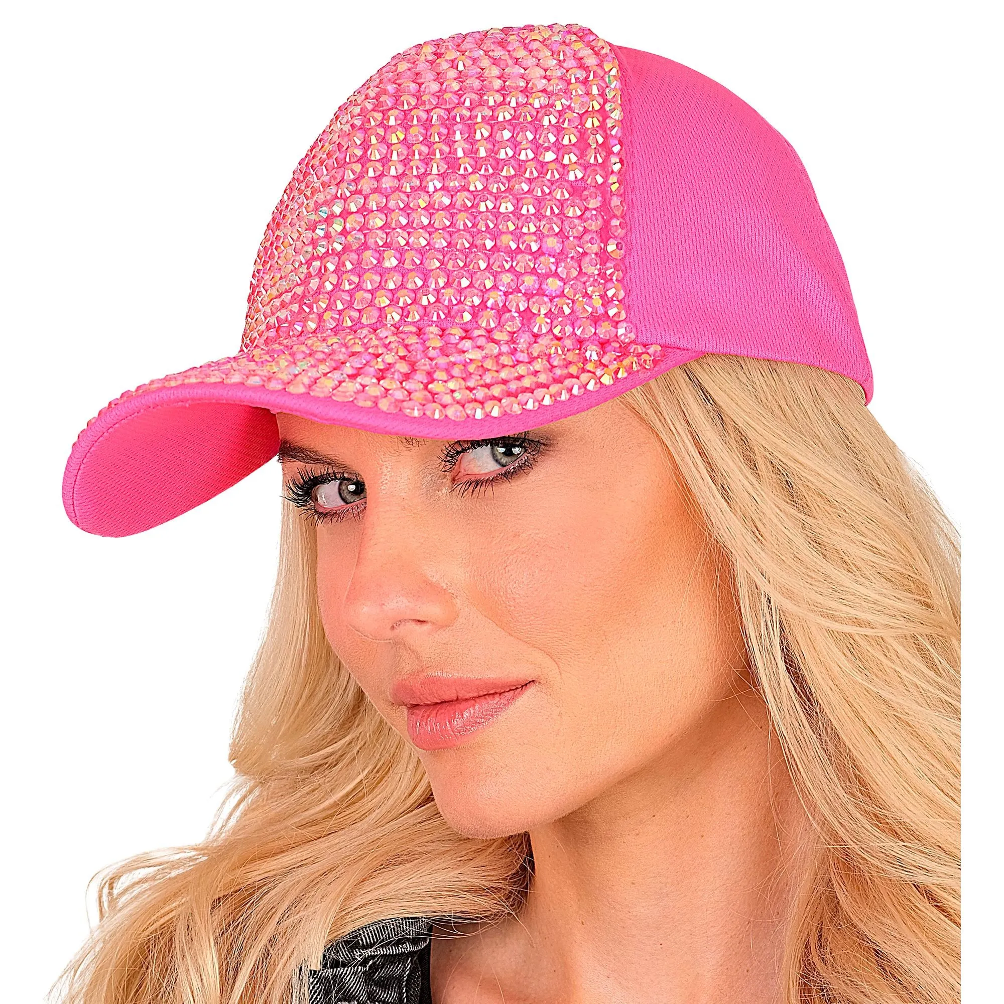 Hat Cap Strass Neon Pink
