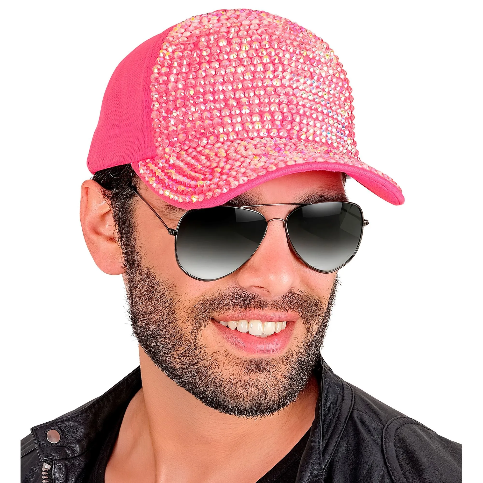 Hat Cap Strass Neon Pink